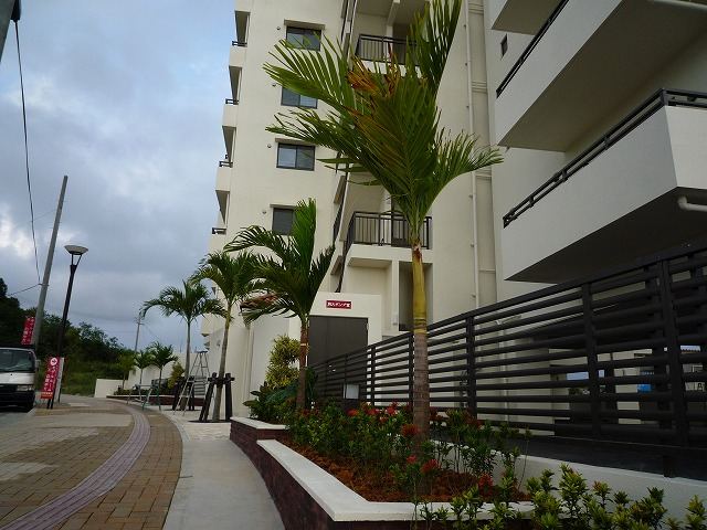 西原町　マンション　トロピカル植栽