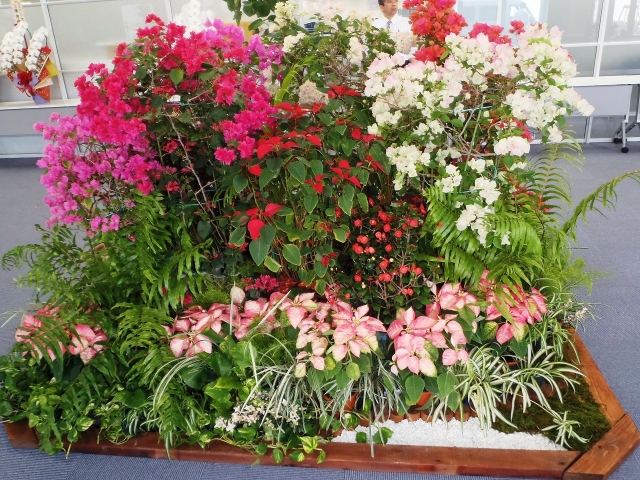 新社屋竣工式　御祝室内ディスプレイの写真
