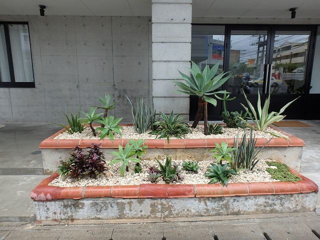 北谷町 店舗前植栽の写真
