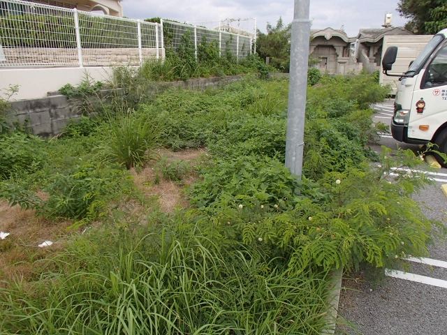 某飲食店　防草シート工の写真
